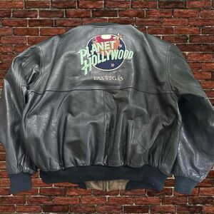 Vintage planet Hollywood leather jacket